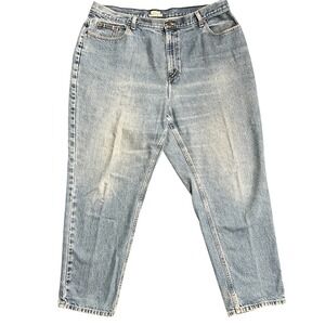 L.L.Bean Women's Original Fit Relaxed Light Wash Denim Jeans‎ Size 20W REG